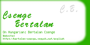 csenge bertalan business card